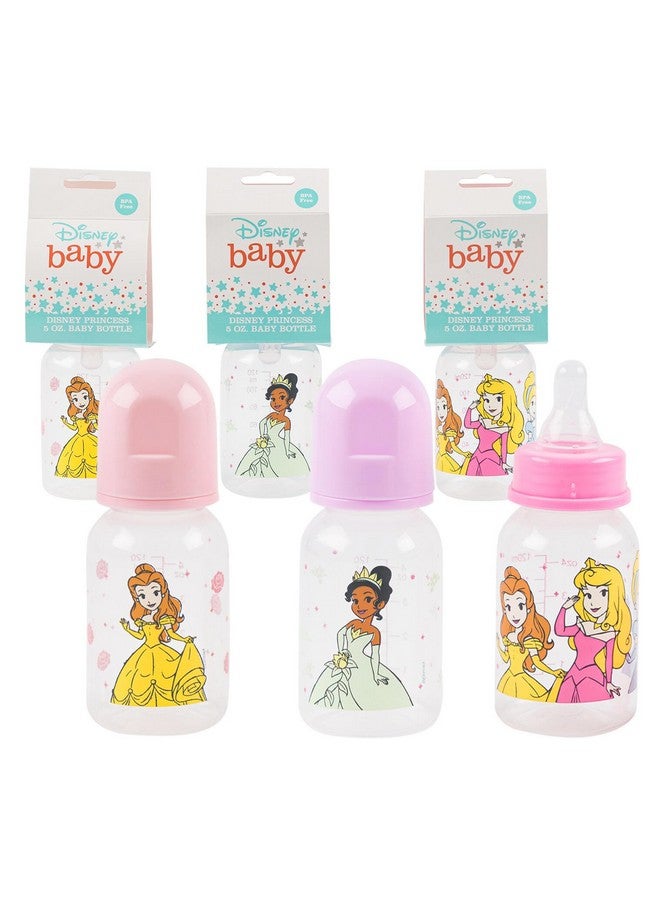 Disney طقم هدايا بيبي من ديزني برينسيس، هدايا حفلات استقبال المواليد للبنات محايدة - 8 قطع من أساسيات المواليد مع جرس، زجاجة، مصاصة، ملصقات ألبوم قصاصات، والمزيد - Image 4