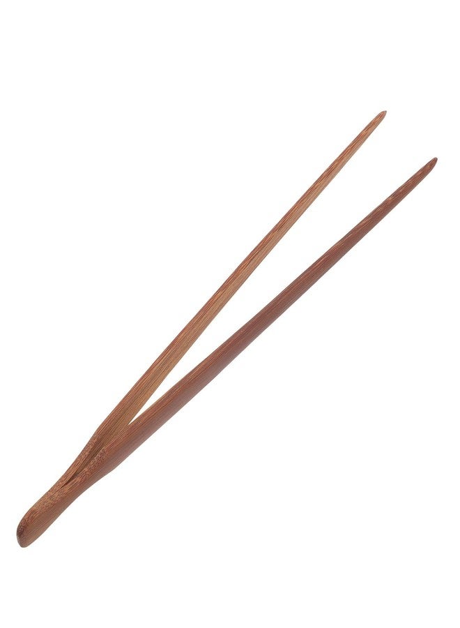 SHOWERORO Bamboo Tea Ceremony Clip 7.48 Inch Wooden Kitchen Tongs Food Serving Cooking Utensils for Bbq Tea Fruit Bread - Image 1