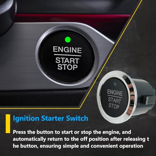 BSNOVT Ignition Starter Switch,Push Ignition Switch Compatible with Ford Edge/ F150 / F250 / F350 / Expedition/Fusion,Replace DG9T14C376ADW Auto Push to Start - Image 5