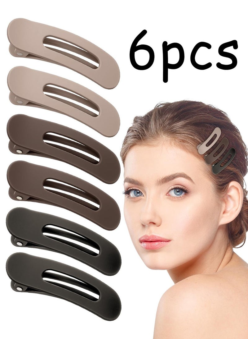 6 Pcs Flat Hair Clips Small, Ymapinc 2.36 Inch Matte Barrettes for Women, Mini Clips for Thin/Fine Hair, Styling Accessories for Bangs & Flyaways - Image 1