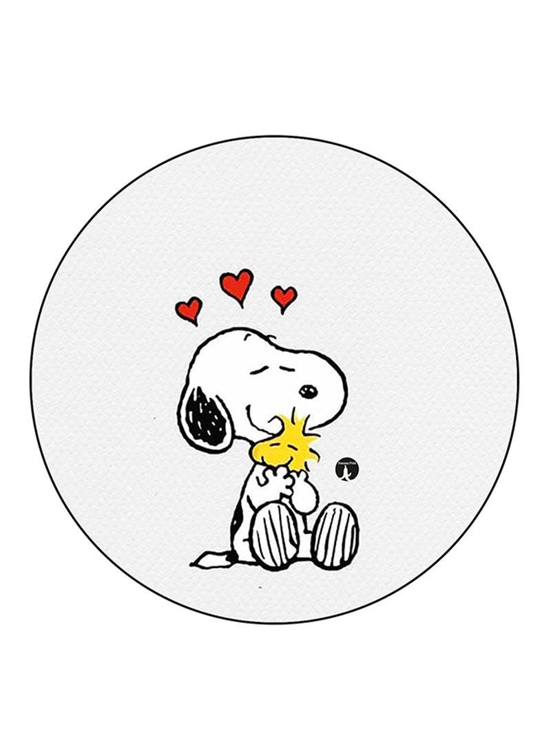 RKN Snoopy Printed Mouse Pad  Round  Multicolour