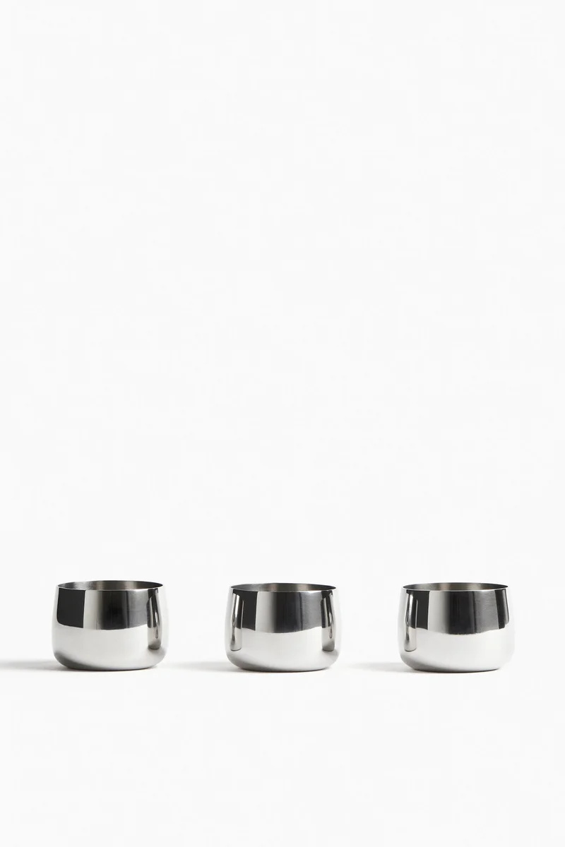 H&M 3-pack metal tealight holders