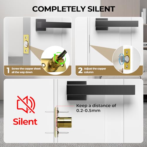Tonitrui Silent Door Ball Catch, Adjustable Strong Magnet Door Catch,Using Completely noiseless,Perfectly Replacing The Old Ball Catch(Gold 2 Pack, Upgraded Version) - Image 3