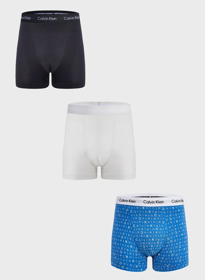CALVIN KLEIN 3 Pack Assorted Trunks