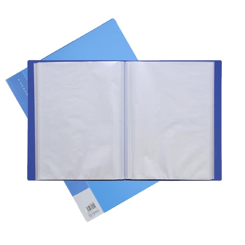 Peeplvalue Pack of 4 -A4 Size 60 Leaf Display File and Folder for Certificates Transparent Sleeves Pocket, Display - Image 1