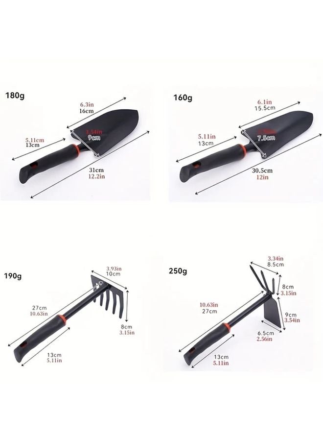 3pcs Garden Hand Tool Kit Wide Shovel Rake Double Sided Tilling Planting Digging Transplanting Weeding - Image 4