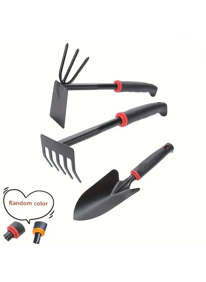 3pcs Garden Hand Tool Kit Wide Shovel Rake Double Sided Tilling Planting Digging Transplanting Weeding - Image 3