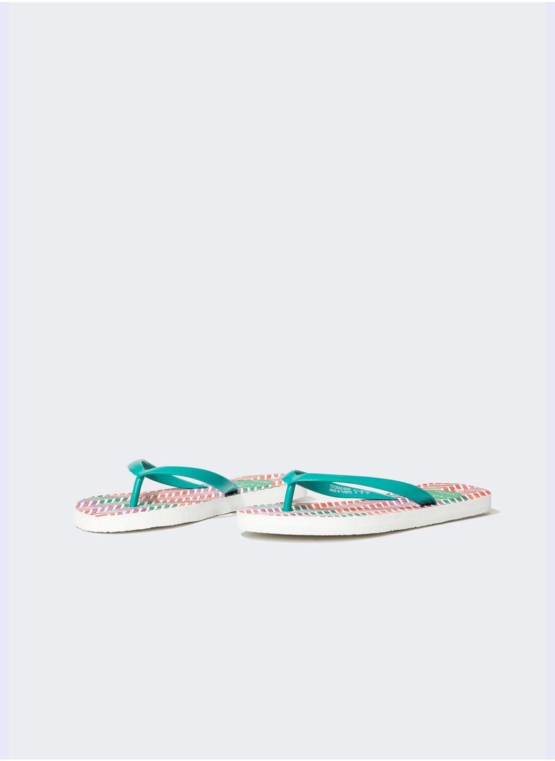 DeFacto - Nefes İstanbul X Defacto Design Flat Sole Flip Flop - Image 1