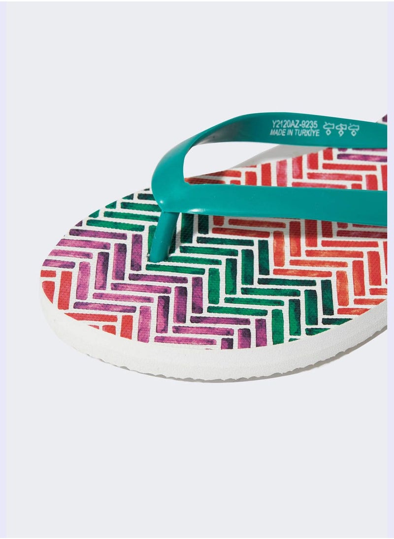 DeFacto - Nefes İstanbul X Defacto Design Flat Sole Flip Flop - Image 1