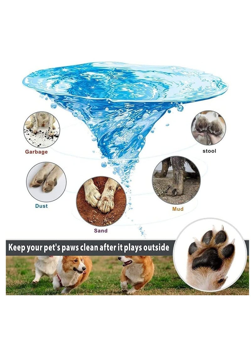 SOLARAE Pet Paw Cleaner Set Portable Dog Washer Cup Towel Soft Silicone Bristles for Cleaning Dirty and Muddy - Image 3
