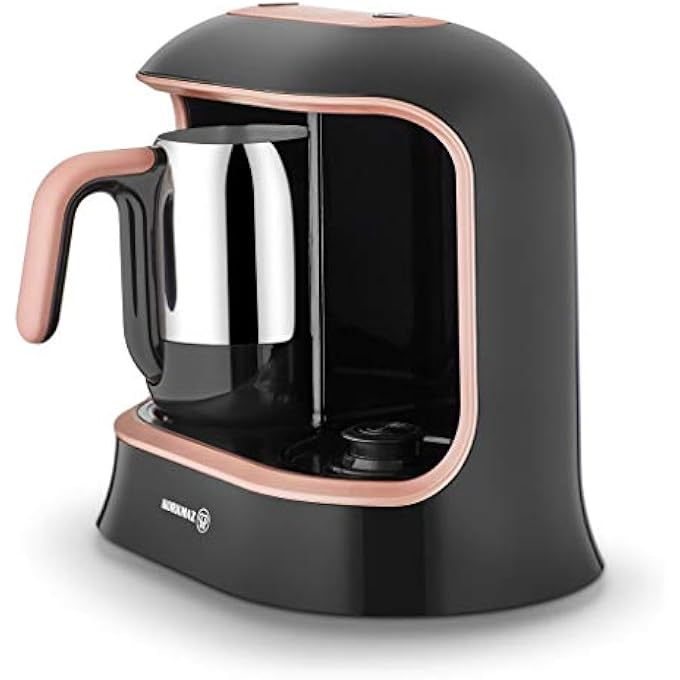 Korkmaz Kahvekolik Twin Turkish Coffee Machine BlackRosagold Black  Silver  Rosagold A86102 - Image 3