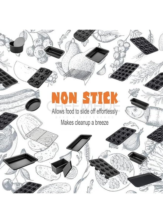 CHEFMADE Nonstick Mini Muffin Pan & Cupcake Pan, 20 Cavity - Image 3