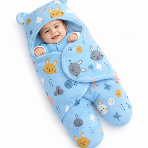 First Kick Baby Blanket Newborn Gift Pack of Swaddle Wrapper, 0-9 Months, Length 68 cm x Width 68 cm - Image 1