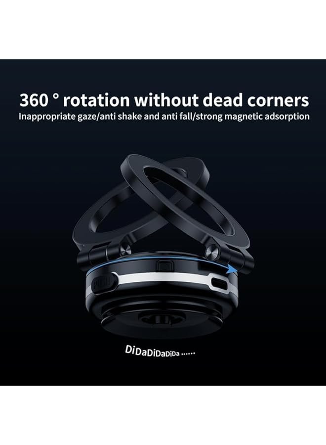 Green Tiger Electric Vacuum Mag netic Car Phone Mount, 360° Rotating Magnetic Phone Holder, Strong Magnetic Grip for Car Kitchen Mirro Gym Bath Shower for iPhone Android (Black) - Image 4
