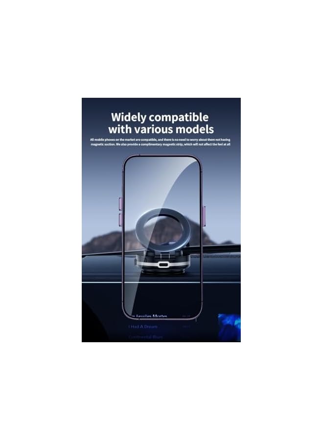 Green Tiger Electric Vacuum Mag netic Car Phone Mount, 360° Rotating Magnetic Phone Holder, Strong Magnetic Grip for Car Kitchen Mirro Gym Bath Shower for iPhone Android (Black) - Image 5