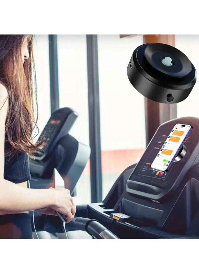 AROAQ Phone Holder, Intelligent Car Mount Mobile Phone Holder, Portable Double Sided Magnets Mount Stand, Strong Adsorption 360 Degree Rotation Cell Phone Holder Bracket, (1pc, Black) - Image 3