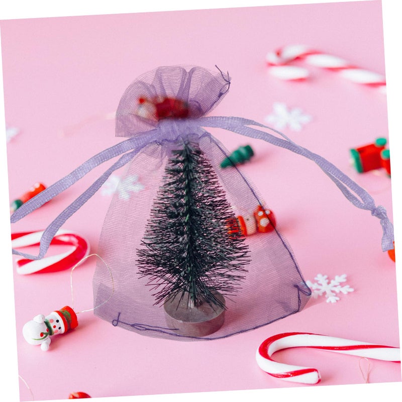 Light Purple Organza Drawstring Bags 100Pcs for Jewelry Wedding Party Favors - Image 5
