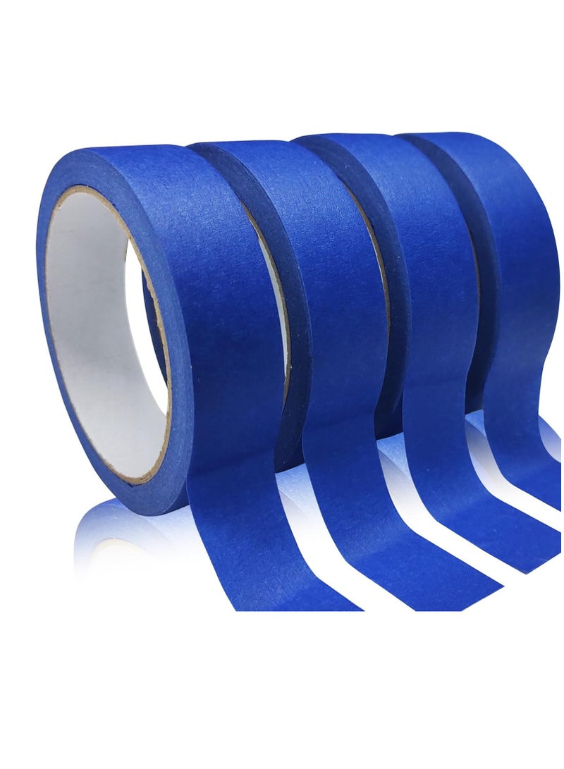Loquat 4 Rolls Premium Painters Tape, Blue Tape, Masking Tape, Paint Tape for Multi-Purpose, Painting, Painter's, DIY Crafts Arts (2.4cmx20m) Decoration Labeling No Residue, Easy Removal - Image 1