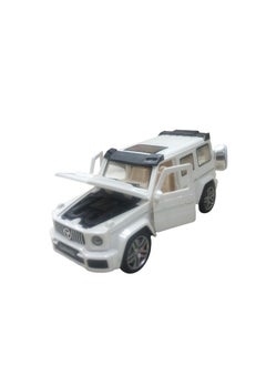 die cast Mercedes Benz G63 AMG 1:32 Scale Model Car,Plastic Model Cars Pull Back Toy Car with Sound and Light for Kids & Adult Gift (White)  - Image 3