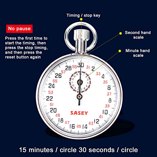 zhinan Mechanical Stop Watch, Digital Sports Stopwatch Timer, SXJ504 Sports Stopwatch Timer with Storage Box for Sports Referee Count Timer, Handheld Sports Chronograph for Sports Coaches Fitness - Image 2