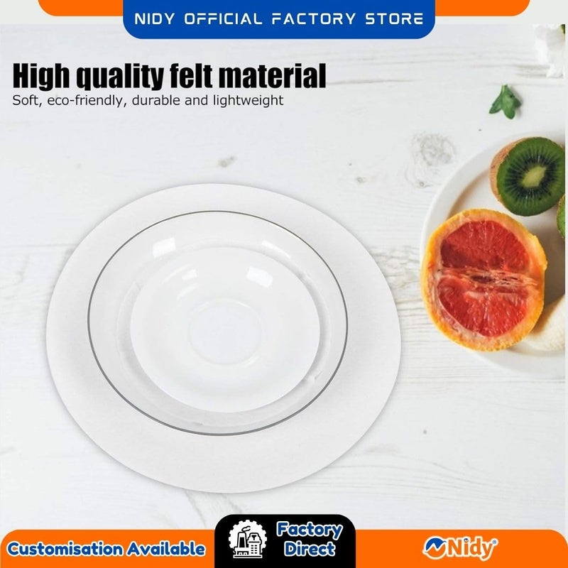 STORE77 نيدي® 50 قطعة أوراق حماية الأطباق القابلة للتصرف - وسادات cushioning غير المنسوجة القابلة لإعادة الاستخدام لتكديس الأطباق والأوعية وأدوات الطهي، تخزين المطبخ والتنقل، تخزين الخزائن - Image 5