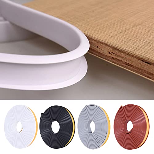 EVERDIJ UShape Edge Banding 164ft Self Adhesive Veneer EdgingTPE Flexible Furniture Edge Protector for Cabinet Repair Furniture Restoration 12MM Grey 