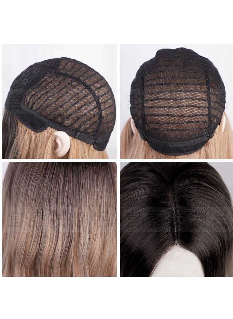 Estelle Wigs European and American women's long curly hair Front lace women's long curly hair Fluffy water ripple wig headgear wigs  - Image 4