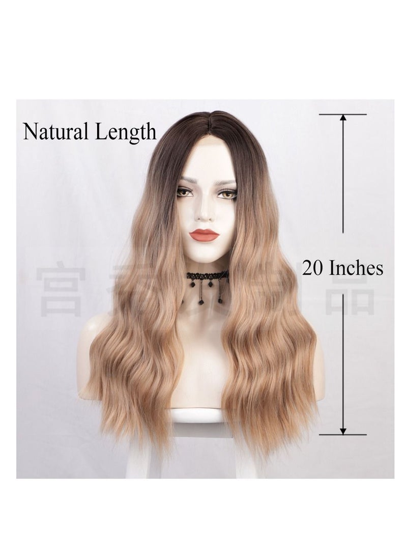 Estelle Wigs European and American women's long curly hair Front lace women's long curly hair Fluffy water ripple wig headgear wigs  - Image 3