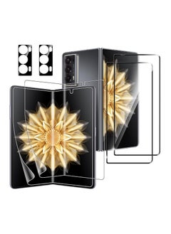 For Honor Magic V2 screen protector, 2 x 9H hardness external tempered glass + 2 soft TPU inner protectors + 2 camera protectors, scratch resistant