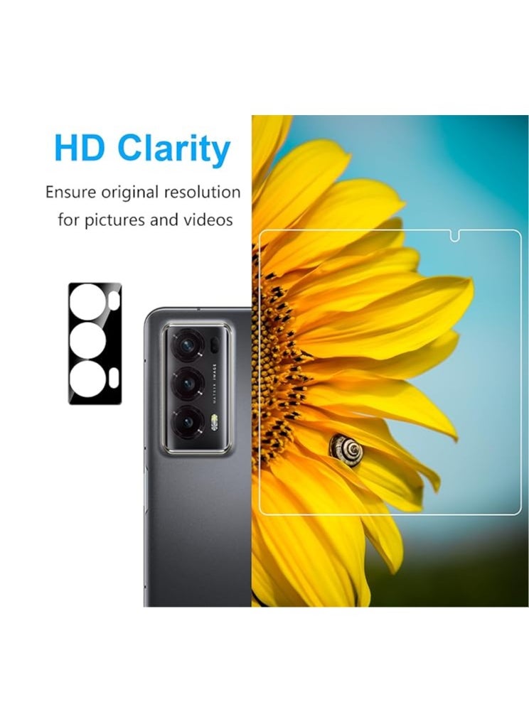 General - For Honor Magic V2 screen protector, 2 x 9H hardness external tempered glass + 2 soft TPU inner protectors + 2 camera protectors, scratch resistant - Image 1