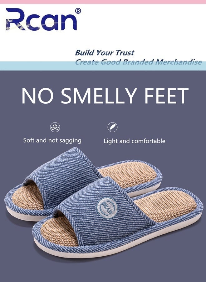 Rcan Slippers for Men Memory Foam House Bedroom Slippers with Thick Sole Non-Slip Soft Slippers Open Toe Men's Bath Slipper House Sandals for Indoor & Outdoor EUR44-45  - Image 3