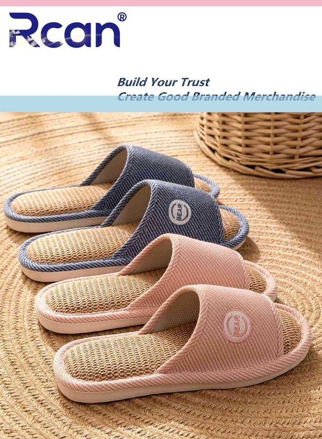 Rcan Slippers for Men Memory Foam House Bedroom Slippers with Thick Sole Non-Slip Soft Slippers Open Toe Men's Bath Slipper House Sandals for Indoor & Outdoor EUR44-45  - Image 5