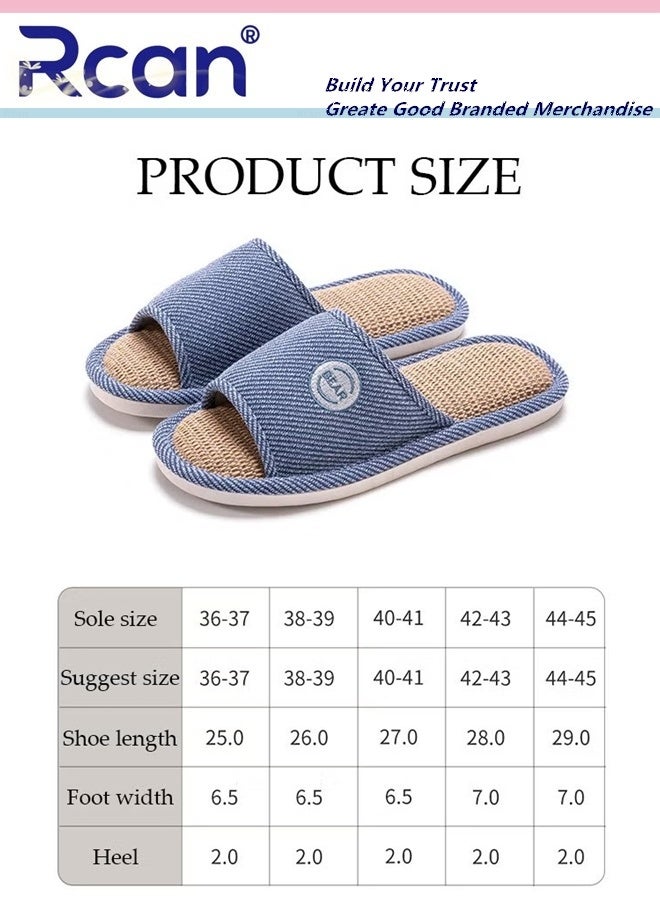 Rcan Slippers for Men Memory Foam House Bedroom Slippers with Thick Sole Non-Slip Soft Slippers Open Toe Men's Bath Slipper House Sandals for Indoor & Outdoor EUR44-45  - Image 4