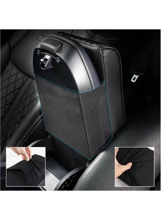KIIUMI Car Center Console heighten Cover, Leather Memory Foam Car Armrest Booster Pads, Leather Car Armrest Cover Protector, Suitable for Most Vehicles, SUVs, Trucks, Cars Black - Image 5