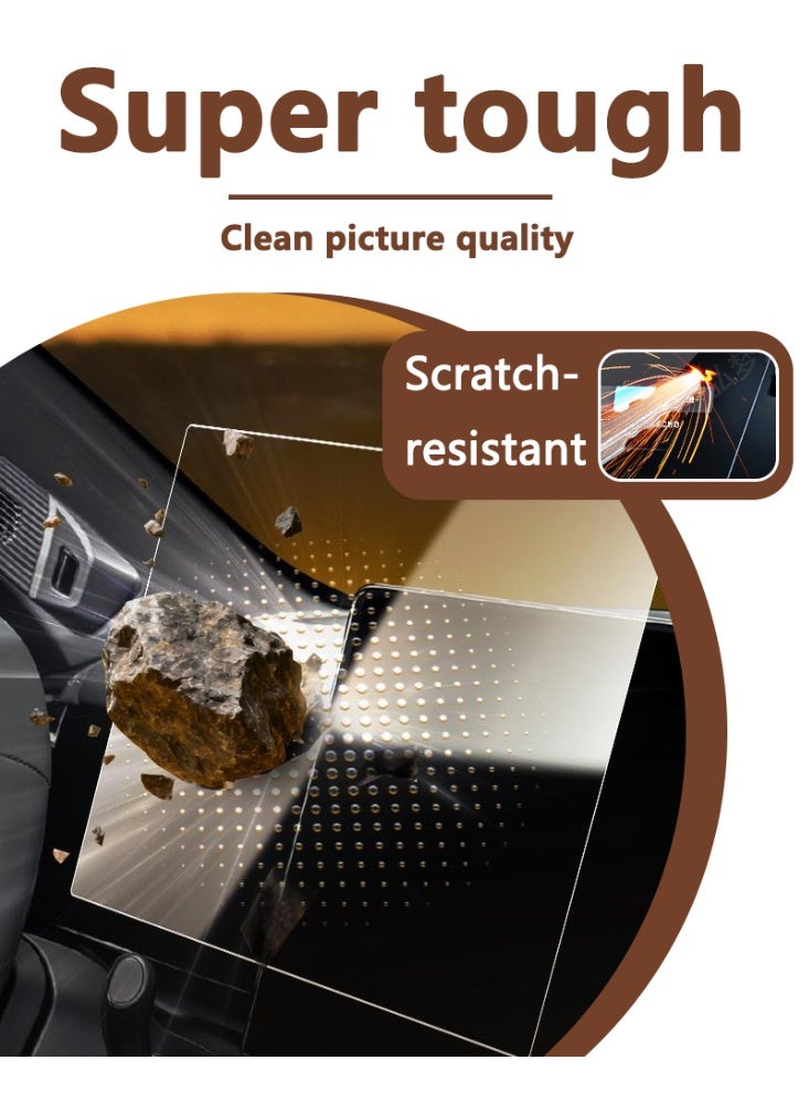 BYD Anti Scratch Anti Fingerprint Full Cover Tempered Glass Screen Protector Set For Equation Leopard Ti 7 Central Control & Instrument Dual Screens - Image 4