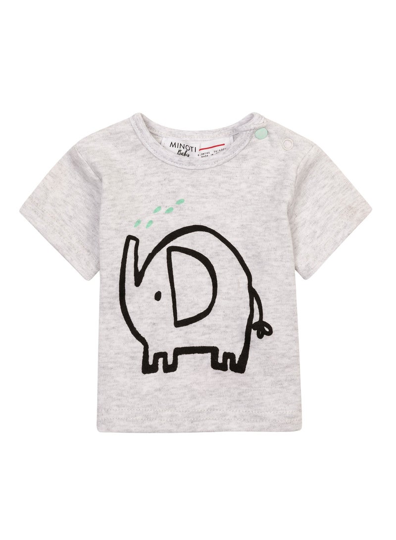 MINOTI Baby 3-Pack T-Shirts with Shoulder Snaps and Print - Image 4