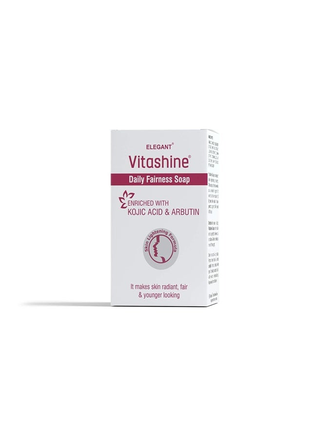 Elegant Vitashine Daily Fairness Soap – 50g – Skin Brightening Soap with Kojic Acid, Arbutin & Multivitamins - Image 2