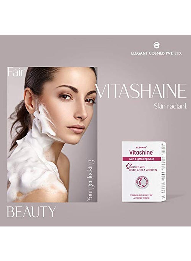 Elegant Vitashine Daily Fairness Soap – 50g – Skin Brightening Soap with Kojic Acid, Arbutin & Multivitamins - Image 5