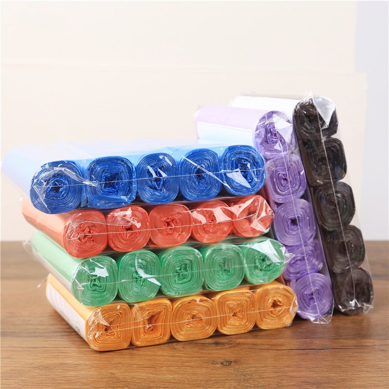45*50Cm Disposable Perforated Flat Garbage Bags On A Roll, Made From New Material, Thickened And Sturdy, For Household Kitchen Use, Colorful - Image 3