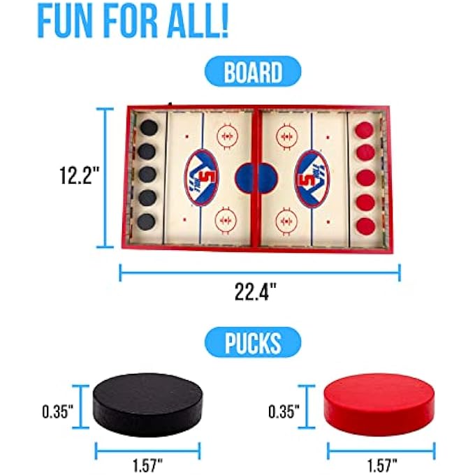 Regal Games 5 Hole  Fun Fast FamilyFriendly Finger Hockey Puck Game  Includes 1 Gameboard 5 Red Pucks 5 Black Pucks  Ideal for 2 Players Ages 6 - Image 4