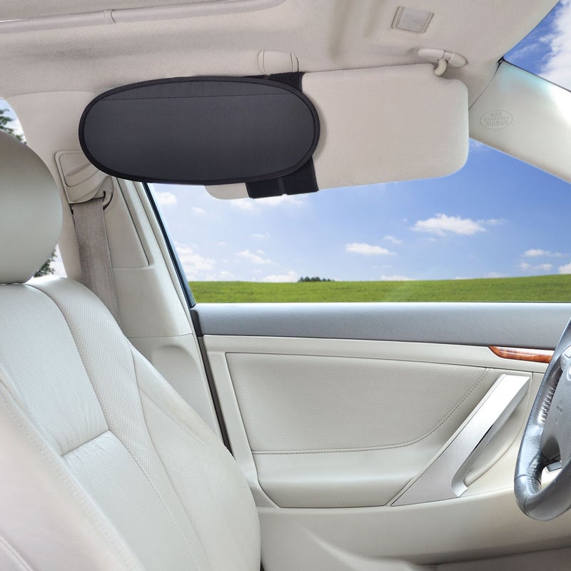 WANPOOL Anti-Glare Anti-Dazzle Vehicle Visor Sunshade Extender Sun Blocker for Cars, Vans and Trucks (Silver) - 2 Pieces - Image 2