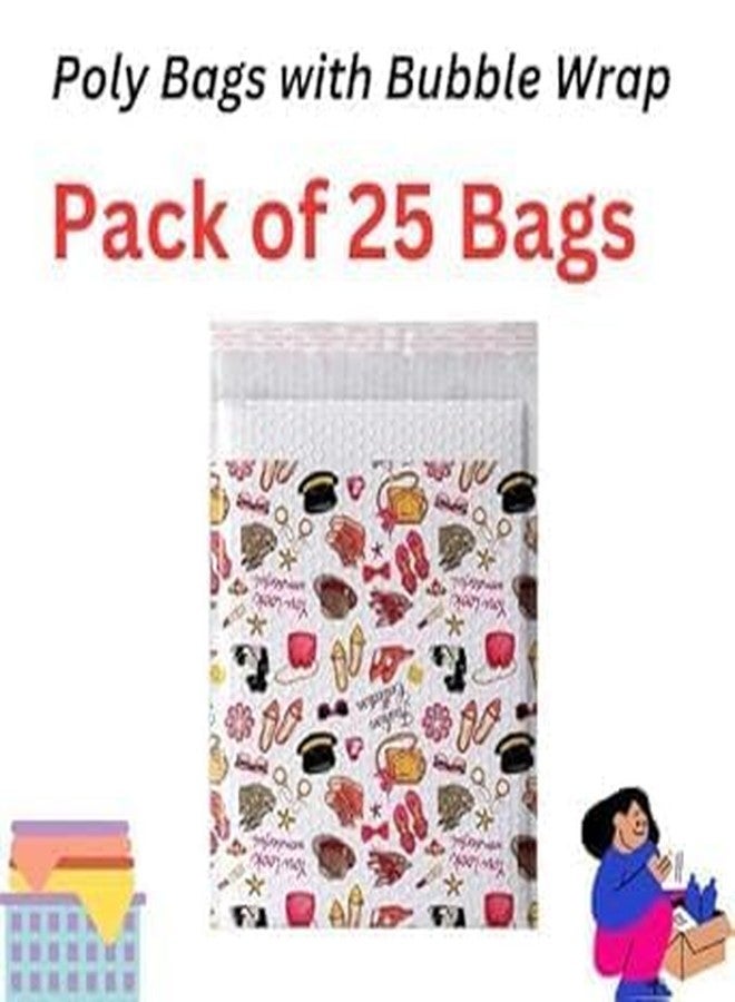 NISHIV Bubble Padded Courier Bags Bubble Padded Mailers Envelopes Lined Wrap Bags for Packaging & Shipping Business Supplies (PRINT (Pack Of_25)) - Image 3
