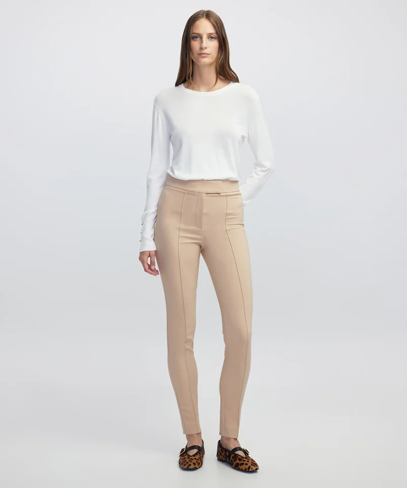 High-Rise Skinny Trousers