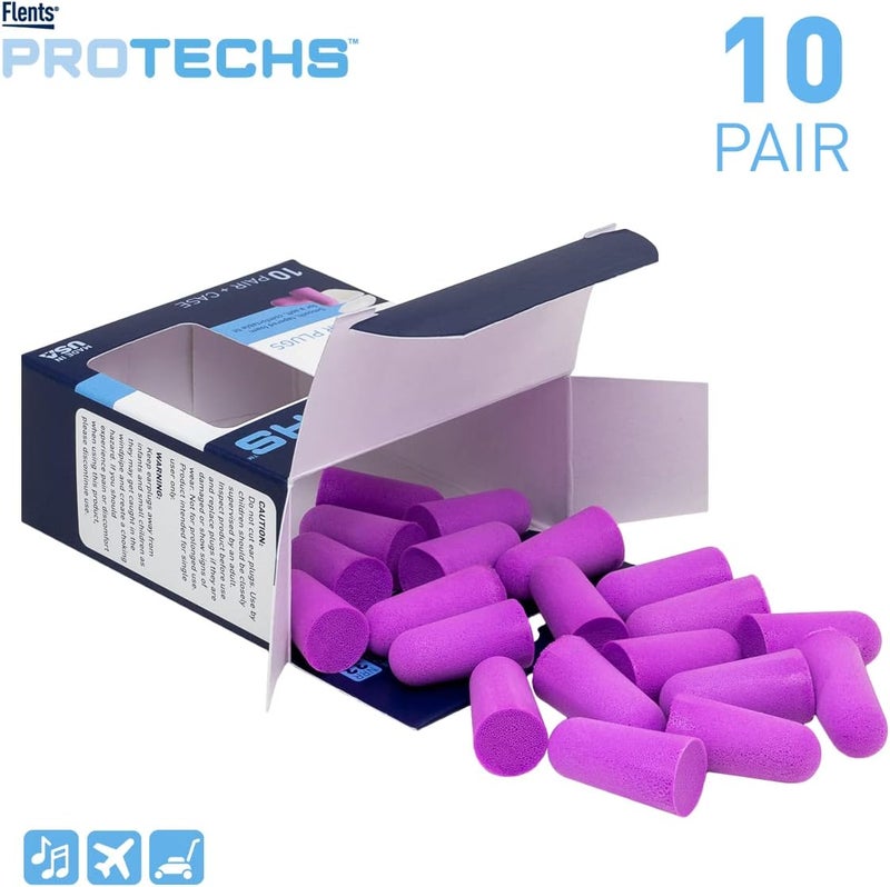 Flents Quiet Time Ear Plugs/Earplugs | 10 Pair | Case Included | NRR 33 | Made in The USA - Image 2