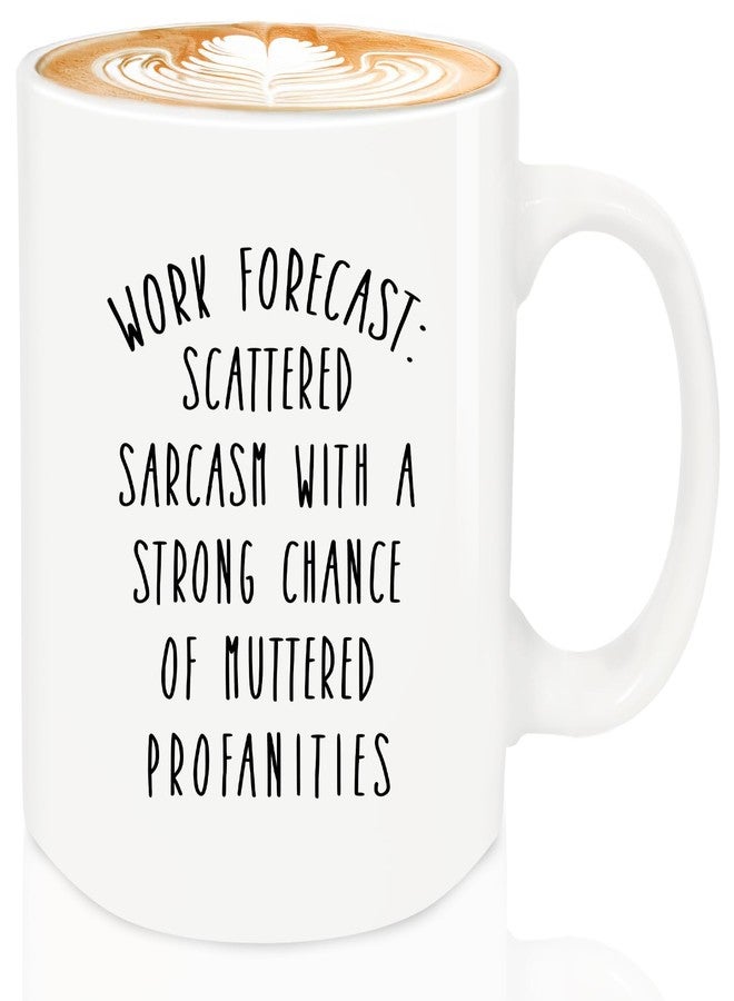 MQPPKJ Work Forecast Coffee Mug, Funny Coffee Mugs for Women Men Boss Coworkers Friends Birthday Christmas Thanksgiving Gag Gifts, Going Away Farewell Gifts 12oz - Image 1