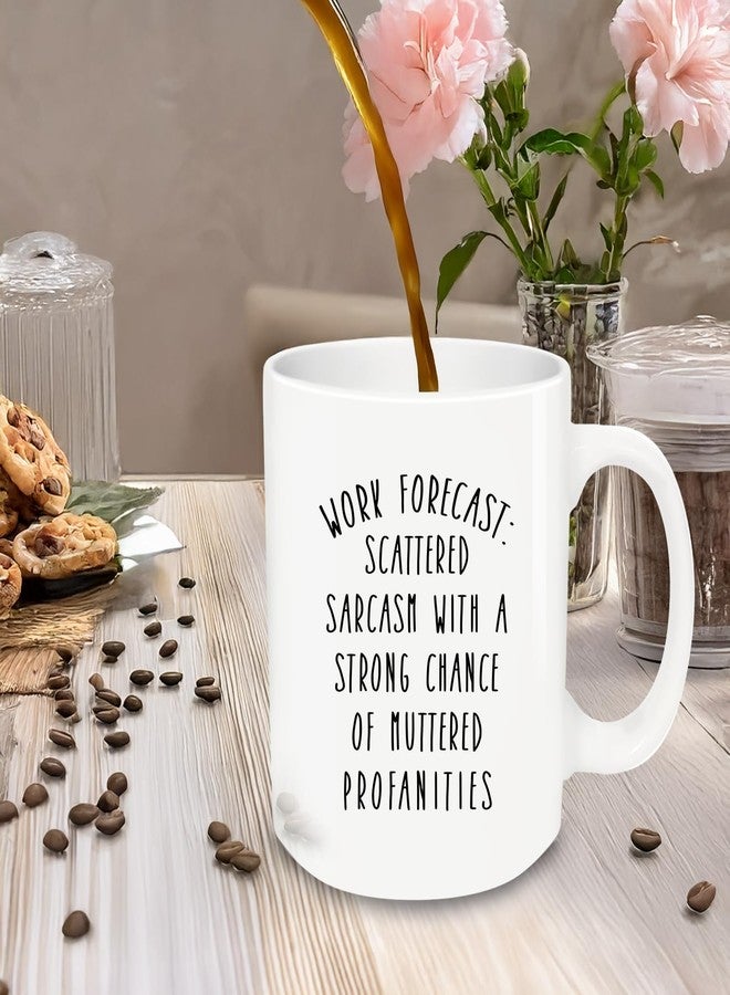 MQPPKJ Work Forecast Coffee Mug, Funny Coffee Mugs for Women Men Boss Coworkers Friends Birthday Christmas Thanksgiving Gag Gifts, Going Away Farewell Gifts 12oz - Image 4