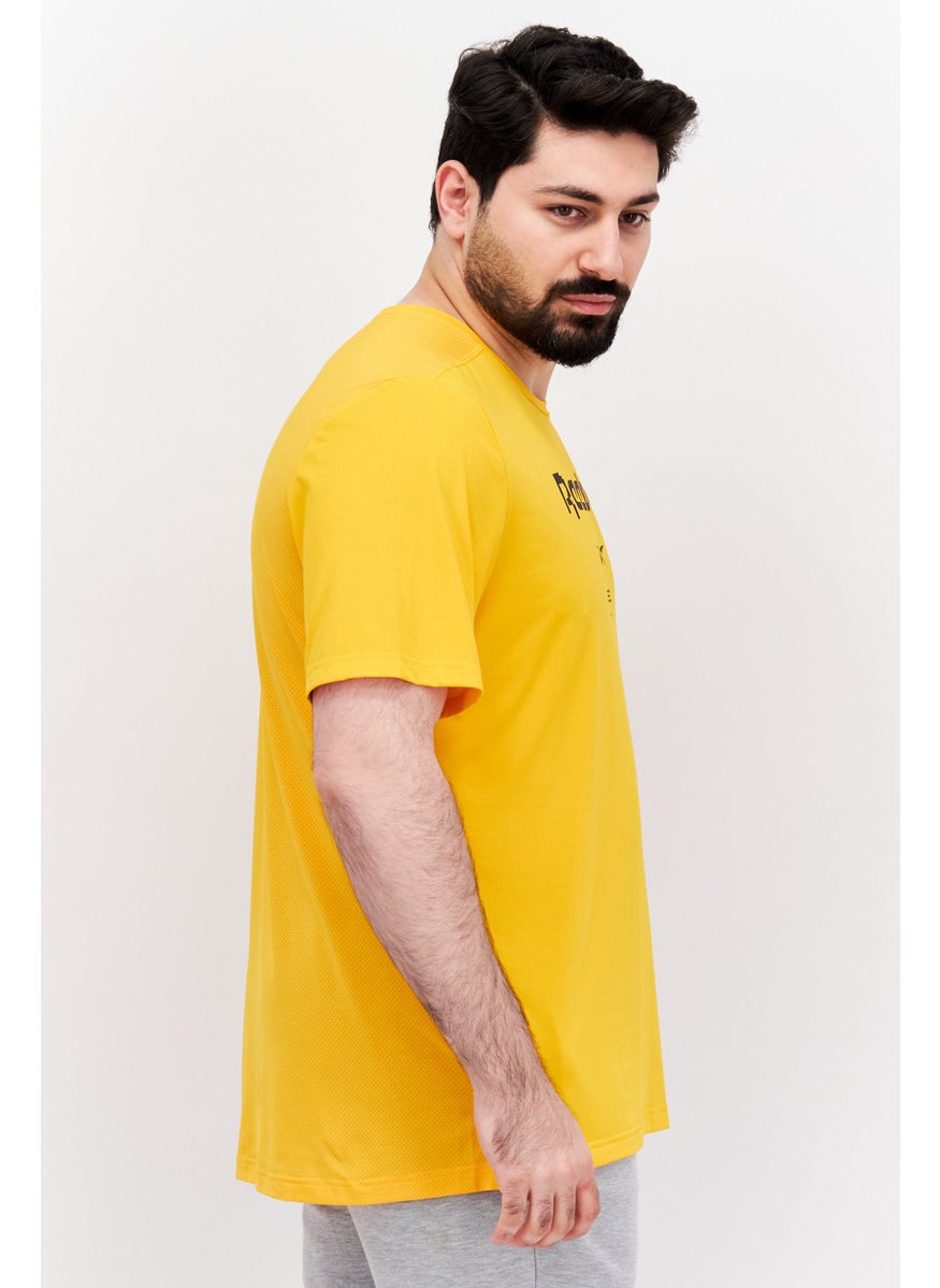 Reebok Men Sportswear Fit Short Sleeve Training T-Shirts, Orange  - Image 4