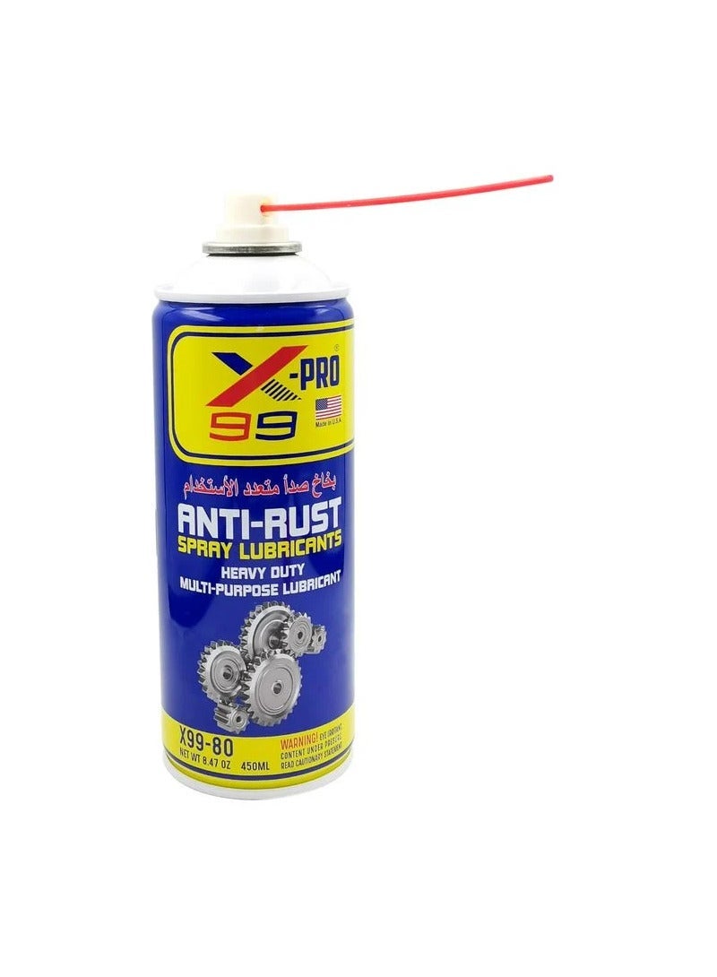 X Pro 99 Anti-Rust Spray Lubricants Heavy Duty Multi-purpose Lubricant Antirust Spray 450ml Xpro99 X99-80 - Image 3