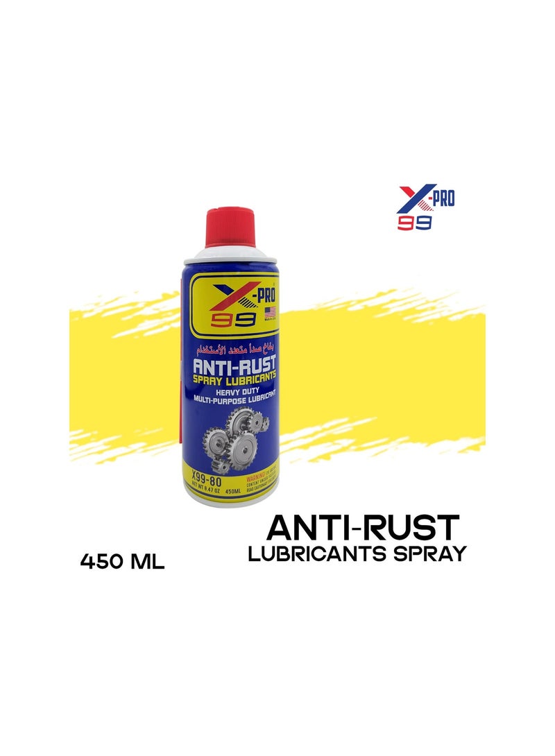 X Pro 99 Anti-Rust Spray Lubricants Heavy Duty Multi-purpose Lubricant Antirust Spray 450ml Xpro99 X99-80 - Image 2