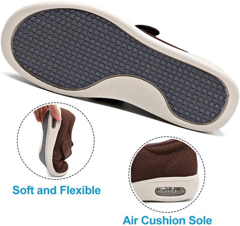 MEJORMEN Men's Edema Diabetic Shoes Adjustable Wide Width Outdoor Walking Sneakers Orthopedic Lightweight Comfy Casual Slippers for Elderly Swollen Feet Arthritis - Image 5